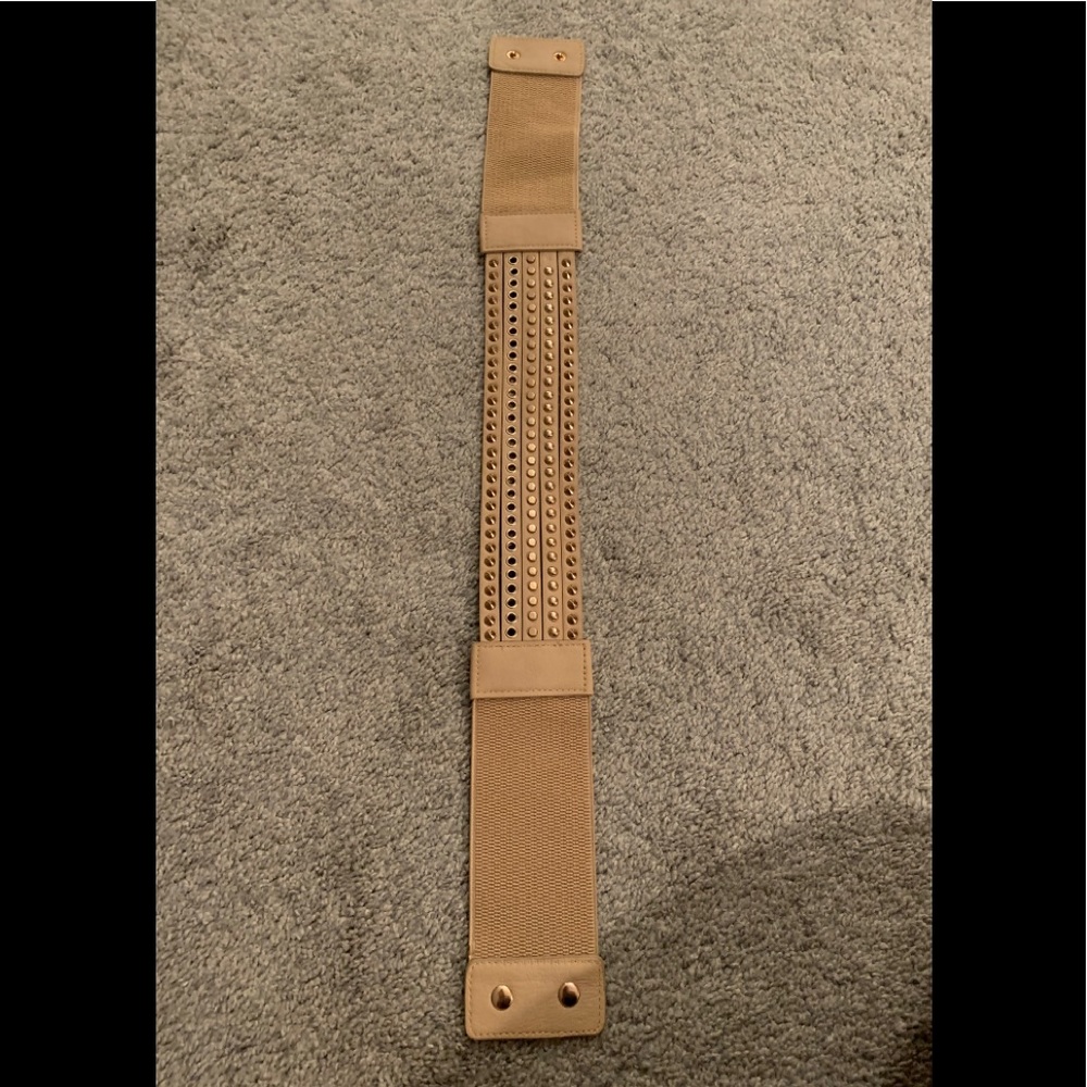 Beige Belt - silver and gold accents.